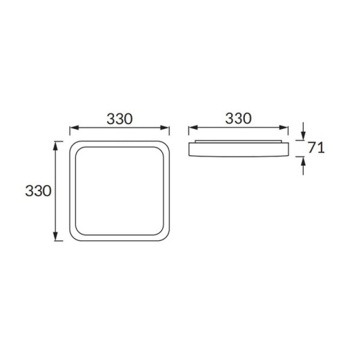 Plafon oświetleniowy z czujnikiem ruchu SOLA LED D SLIM MVS 28W 330mm 1900lm b. neutralny IP44 STRÜHM wymiary.jpg