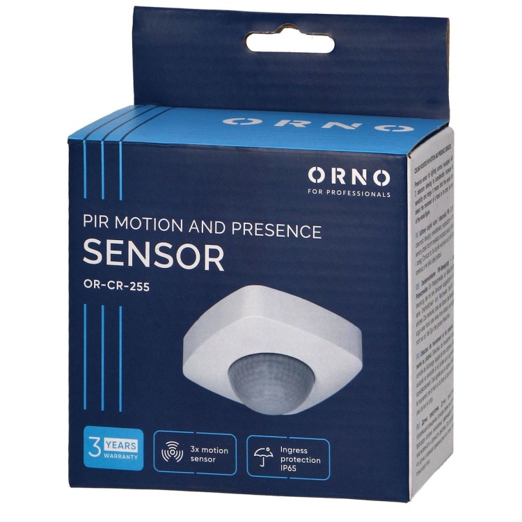 Czujnik ruchu PIR detekcja 360st. IP65 2000W OR-CR-255 ORNO 5902560328127