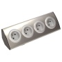 Gniazdo kuchenne montaż na rzepy 4x2P+Z INOX