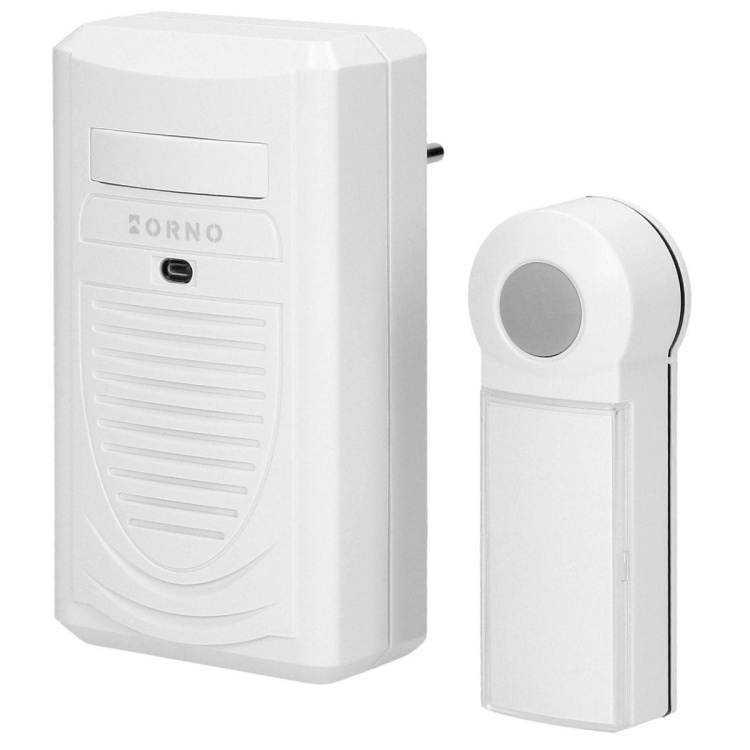 Dzwonek bezprzewodowy DISCO AC, sieciowy, learning system, 1 dźwięk, 80m 5901752486980