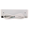 Gniazdo meblowe 3x2P+Z, schuko, biało-srebrne 5902560329797