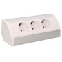Gniazdo meblowe 3x2P+Z, schuko, biało-srebrne 5902560329797
