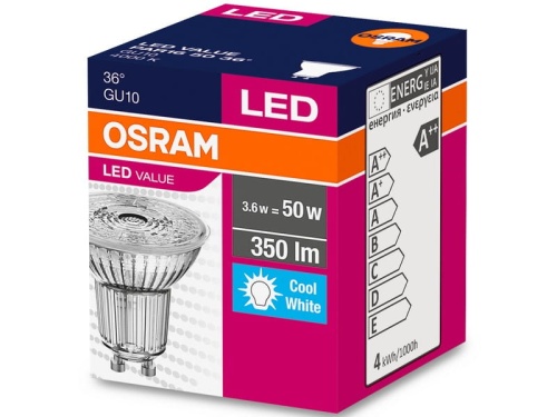 LED VALUE PAR16 50 36D GU10 4000K