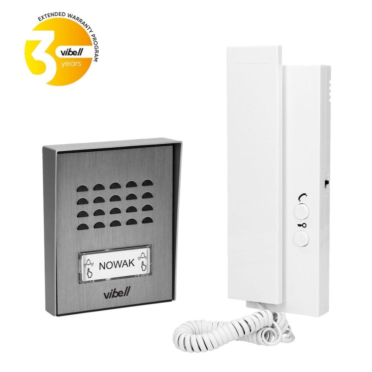 Zestaw domofonowy jednorodzinny, 2-żyłowy, natynkowy, SAGITTA