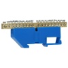 Listwa zaciskowa N  na szynę TH35 18 przewodów  niebieska