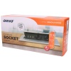 Gniazdo meblowe wpuszczane w blat z grubym rantem 2x2P+Z 3xUSB czarne. 5901752485730