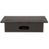 Gniazdo meblowe wpuszczane w blat z grubym rantem 2x2P+Z 3xUSB czarne.