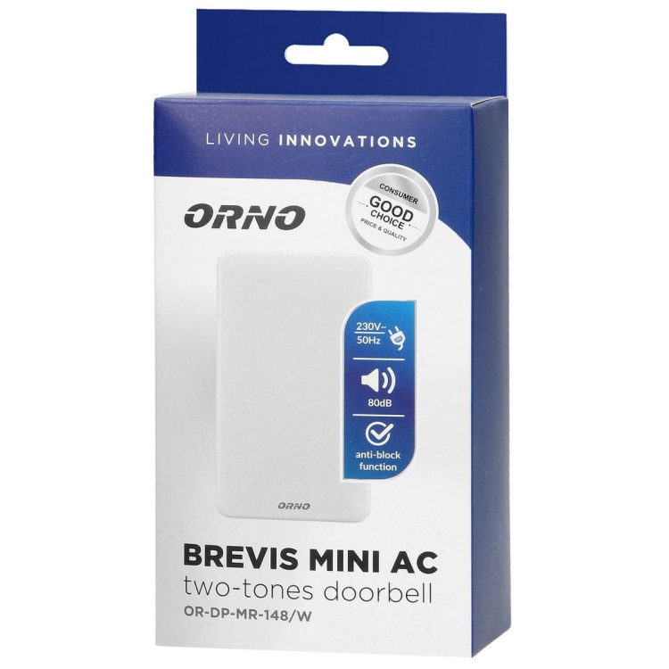 Dzwonek elektromechaniczny dwutonowy BREVIS MINI AC. 5908254800634