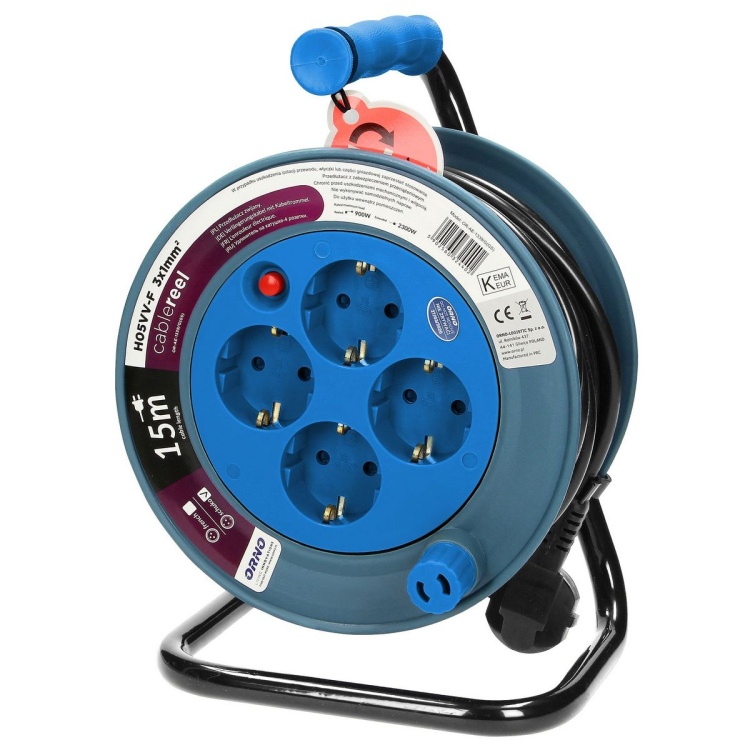 Przedłużacz bębnowy MINI 4 gniazda 2P+Z H05VV-F