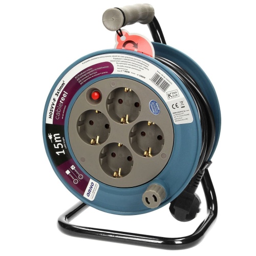 Przedłużacz bębnowy MINI 4 gniazda 2P+Z H05VV-F