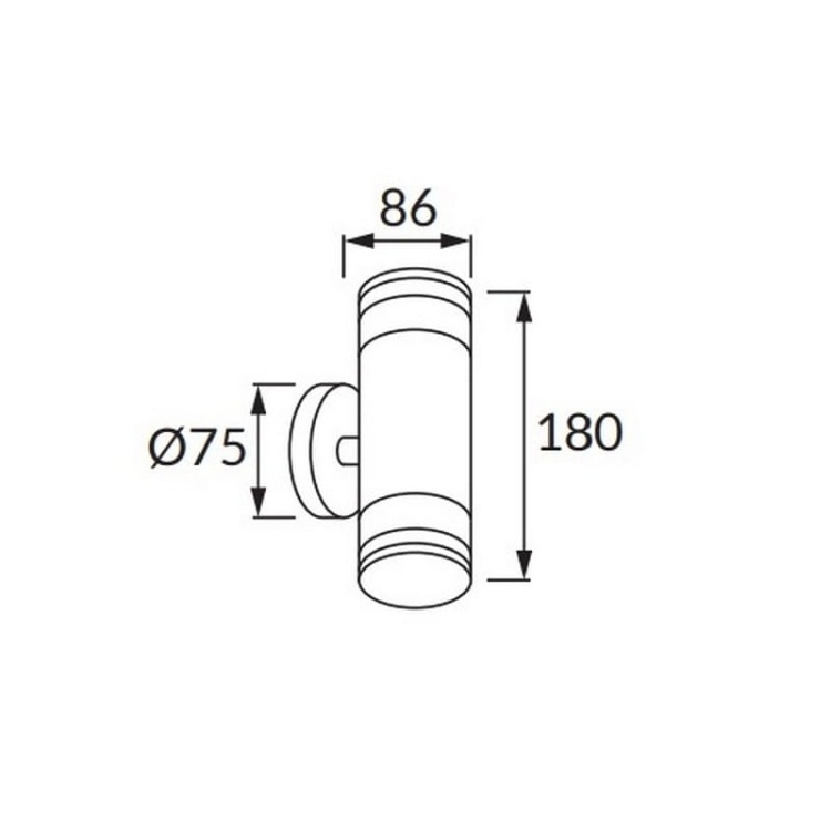 Oprawa hermetyczna TARAS WLL 2xGU10 max 35W inox IP54 STRÜHM wymiary.jpg