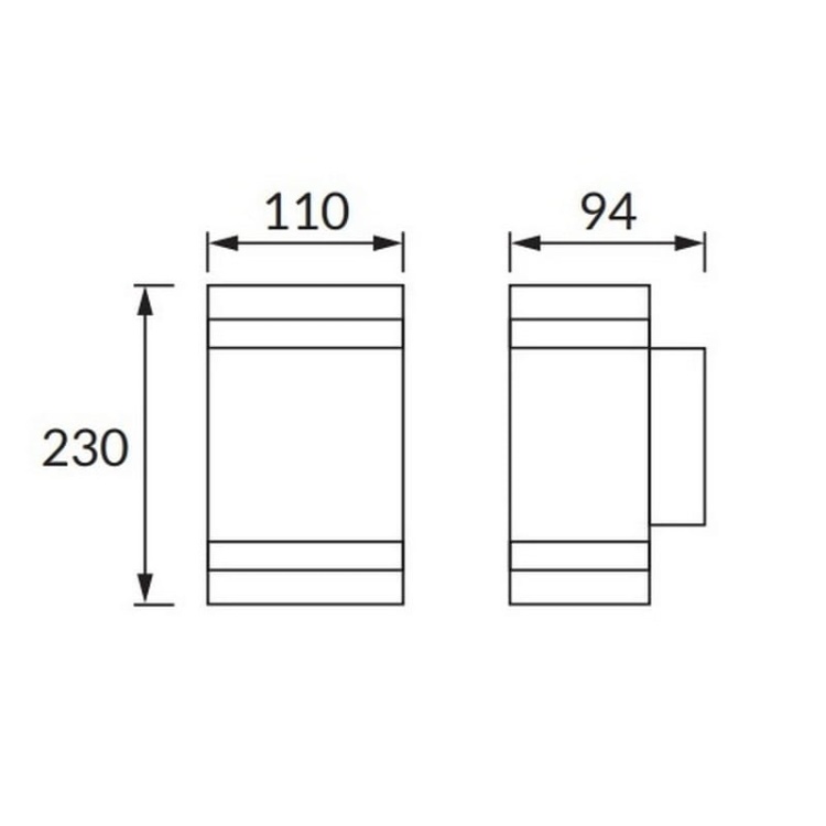 Oprawa hermetyczna BRUNO C 2xGU10 max 35W czarna IP54 STRÜHM wymiary.jpg