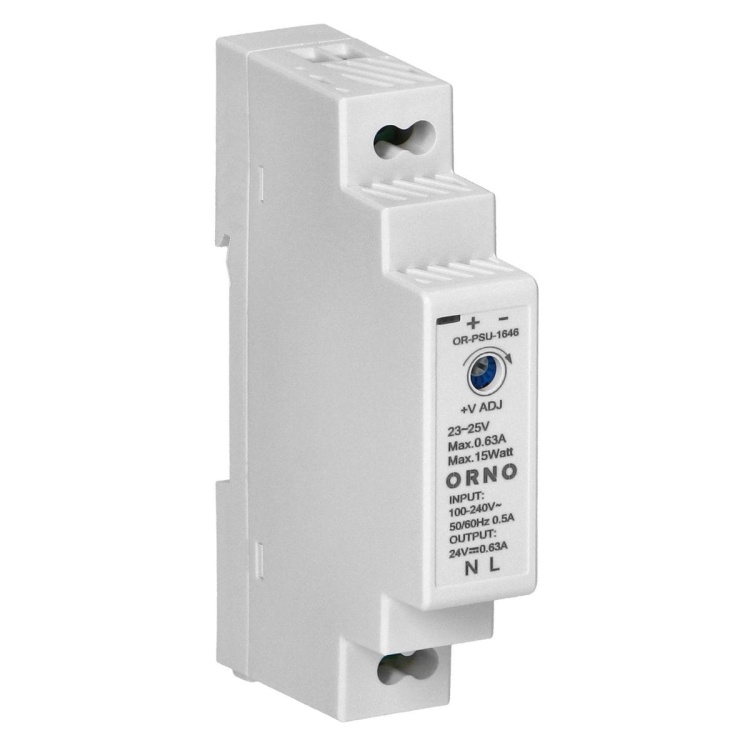 Zasilacz na szynę DIN 24VDC 0,63A 15W szerokość 1 moduł