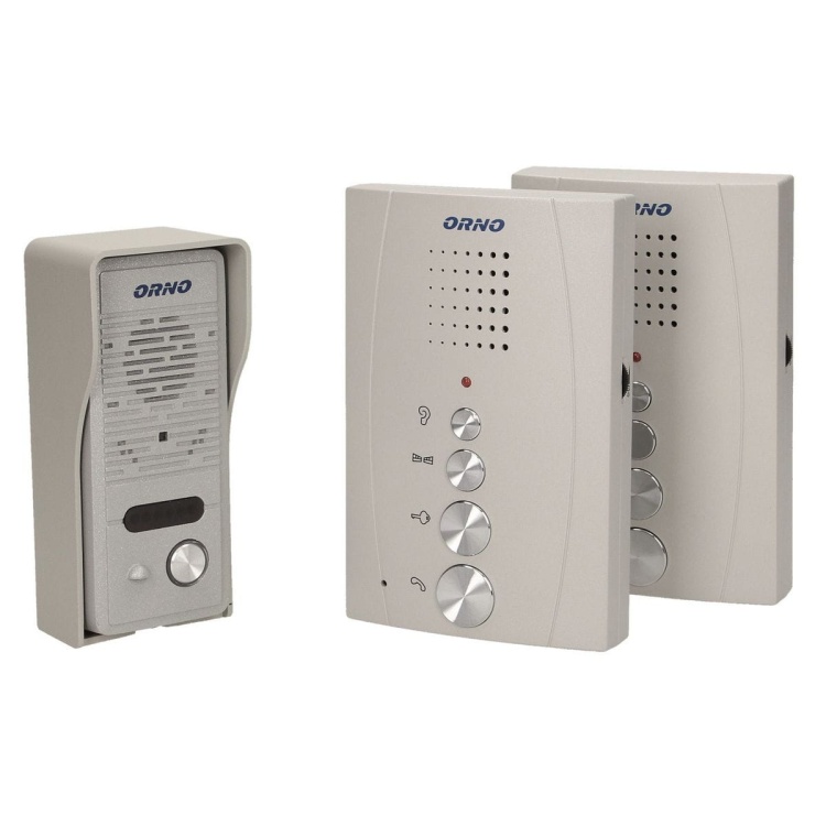 Zestaw domofonowy jednorodzinny z interkomem, bezsłuchawkowy, szary, ELUVIO INTERCOM 5901752484535