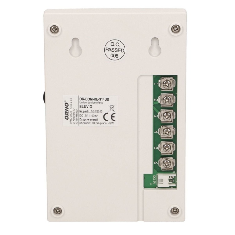 Zestaw domofonowy jednorodzinny z interkomem, bezsłuchawkowy, biały, ELUVIO INTERCOM 5901752484511