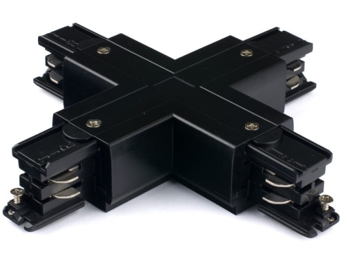 Łącznik krzyżowy czarny do szynoprzewodów TRS.