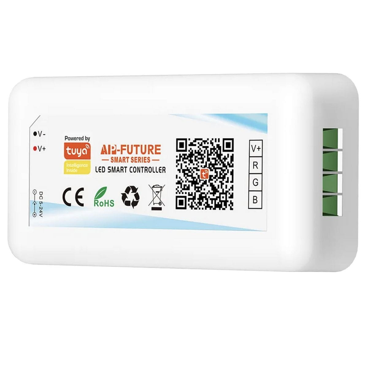 Bezprzewodowy sterownik do taśm LED RGB Tuya, 5-24V 18A 5908254842405
