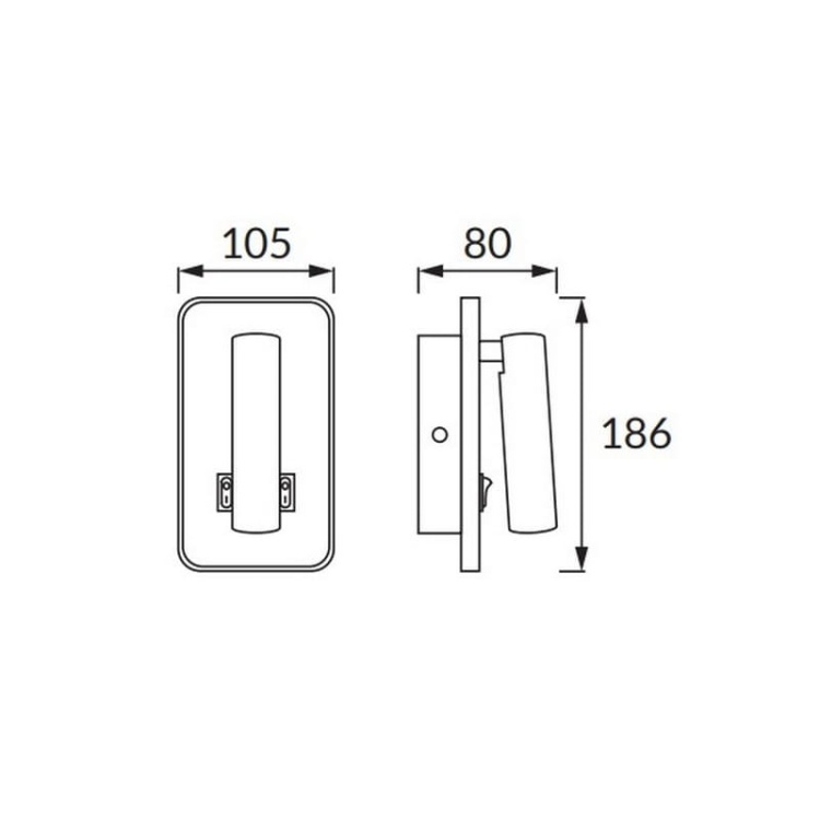 Kinkiet ścienny OTELLO LED D 6W 3000K + 3W 4000K 730lm czarny IP20 STRÜHM wymiary.jpg