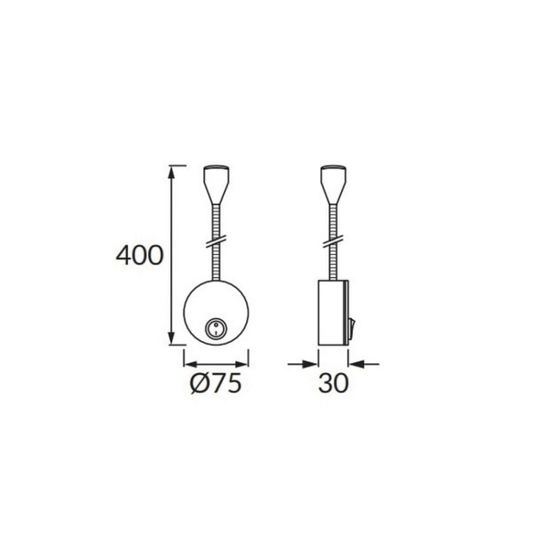 Kinkiet ścienny NINA LED 3W 4400K 160lm srebrny IP20 STRÜHM wymiary.jpg