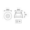 Wymiary oprawy LED GOL C 42 mm otwór Ø34 mm