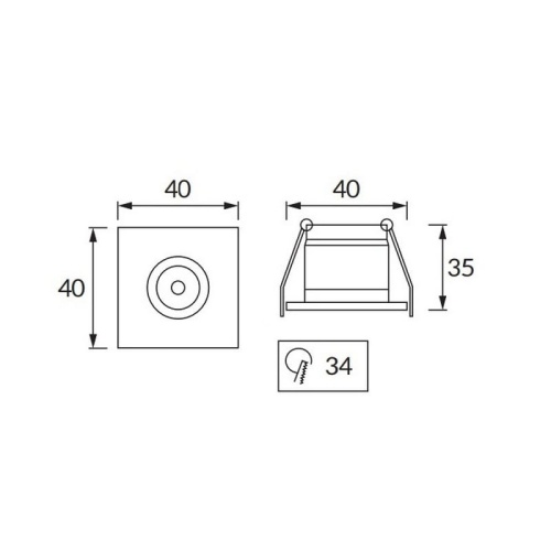 Miniaturowa oprawa LED GOL D 1,6W 70lm 4300K biały IP20 STRÜHM wymiary.jpg