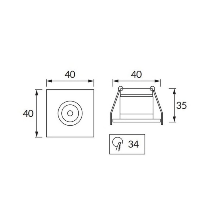 Miniaturowa oprawa LED GOL D 1,6W 70lm 4300K biały IP20 STRÜHM wymiary.jpg
