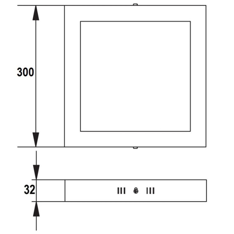 Oprawa natynkowa LED MATIS PLUS 24W 4000K 2000lm 120° IP20 kwadratowa czarna GTV wymiary.jpg