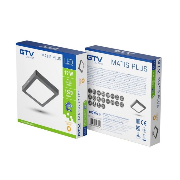 Oprawa natynkowa LED MATIS PLUS 19W 3000K 1520lm 120° IP20 kwadratowa czarna GTV opakowanie.jpg