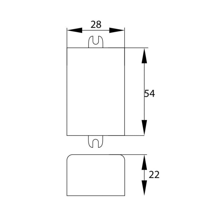 Zasilacz elektroniczny LED 12V 5W IP20 BEMKO wymiary.jpg
