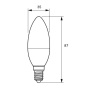 Żarówka świeczka LED CorePro LEDcandle ND 5-40W E14 827 B35 FR 470lm 2700K PHILIPS wymiary