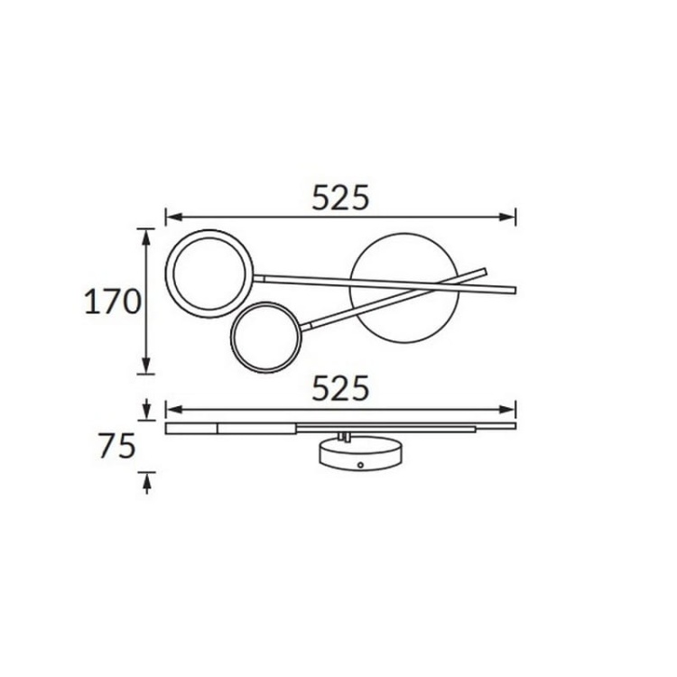 Kinkiet ścienny OMEGA LED V 10W 4200K 580lm IP20 czarno-złoty STRÜHM wymiary.jpg