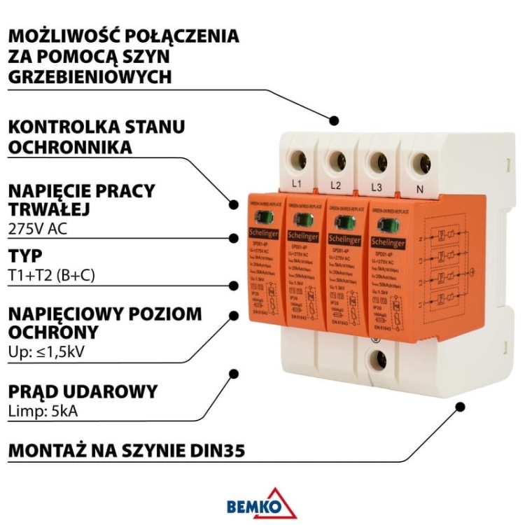 Ogranicznik przepięć 3P+N 5kA 10 350 T1T2 SCHELINGER informacje.jpg