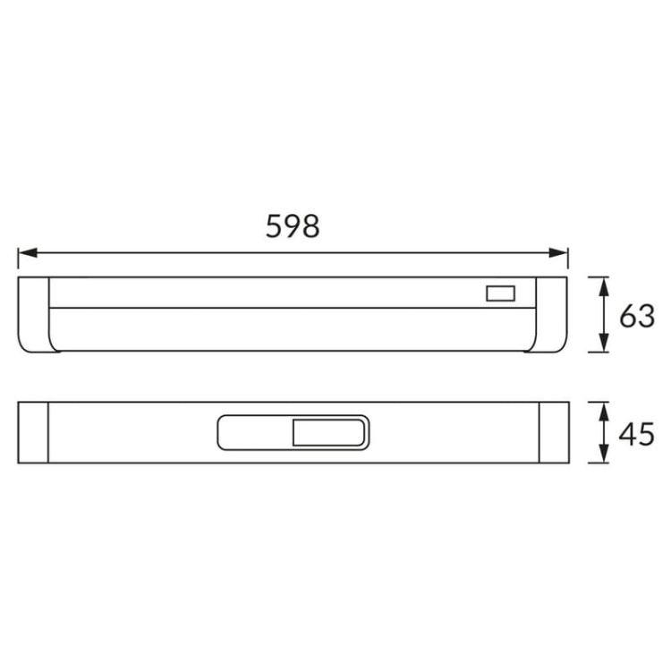 Oprawa ścienna MELANIA LED biała 60cm 15W 1470lm b.neutralny IP44 STRÜHM wymiary.jpg