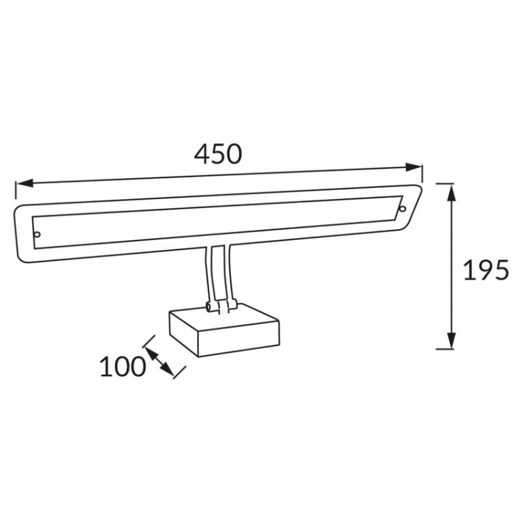 Kinkiet AMELIA LED chrom 45cm 8,5W 640lm b.neutralny IP44 STRÜHM wymiary.jpg