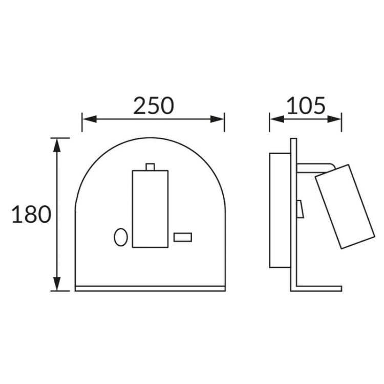 Kinkiet ścienny MOBI WLL GU10 max 35W czarny IP20 STRÜHM wymiary.jpg