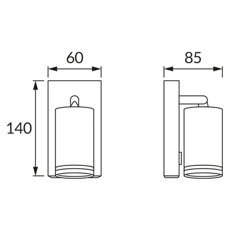 Spot 1-punktowy regulowany ZULA WLL GU10 35W biały IP20 STRÜHM wymiary.jpg