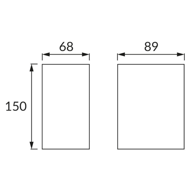 Oprawa hermetyczna GAMP C 2xGU10 max 12W czarna IP54 STRÜHM wymiary.jpg
