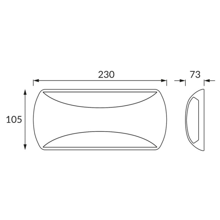 Oprawa kanałowa ENDURO LED 2C 12W 4000K 1150lm biała IP65 STRÜHM wymiary.jpg