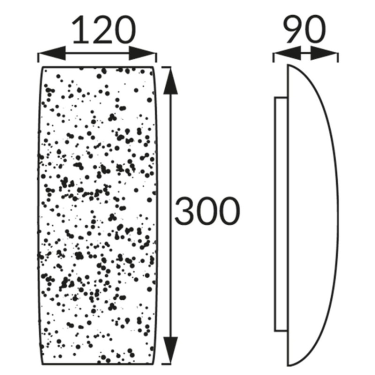 Kinkiet ścienny MIGO biały 30cm 5W 40lm b.neutralny IP20 STRÜHM wymiary.jpg