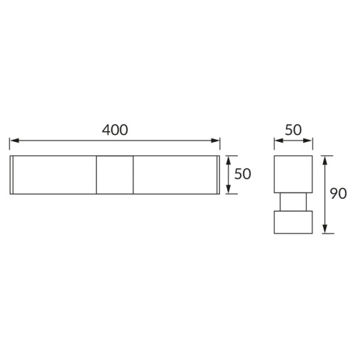 Kinkiet SALSA LED biały 40cm 8W 630lm b.neutralny IP44 STRÜHM wymiary.jpg