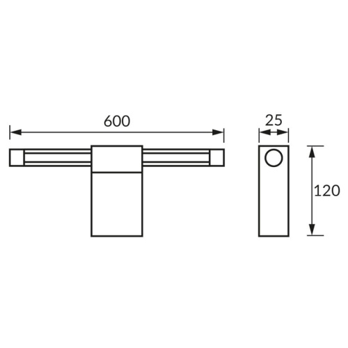 Kinkiet PASO LED biały chrom 60cm 14W 1010lm b.neutralny IP44 STRÜHM wymiary.jpg