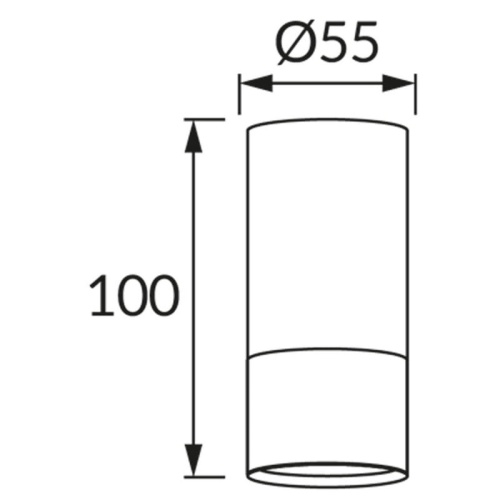 Oprawa natynkowa PUZON DWL GU10 max 35W czarno-złota IP20 STRÜHM wymiary.jpg