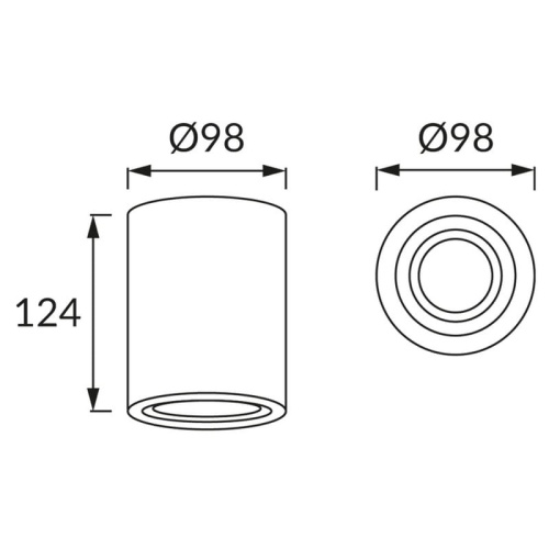 Oprawa natynkowa HARY C GU10 max 35W biało-złota IP20 STRÜHM wymiary.jpg