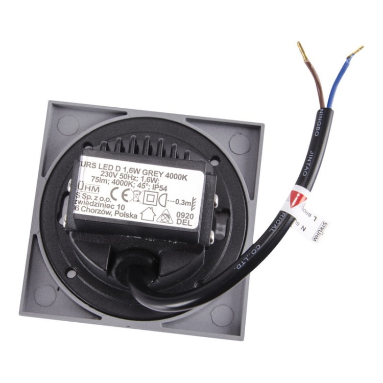 STRÜHM KURS LED D 03907 szara oprawa schodowa