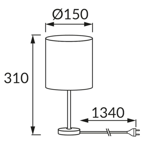 Lampka nocna NUKA E14 max 25W brązowa IP20 STRÜHM wymiary.jpg