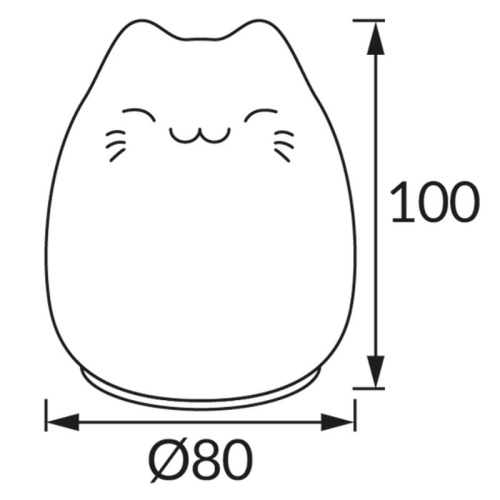 Lampka stołowa PUPIL LED 0,4W 4000K 12lm 1,5V 3x AA kot STRÜHM wymiart.jpg