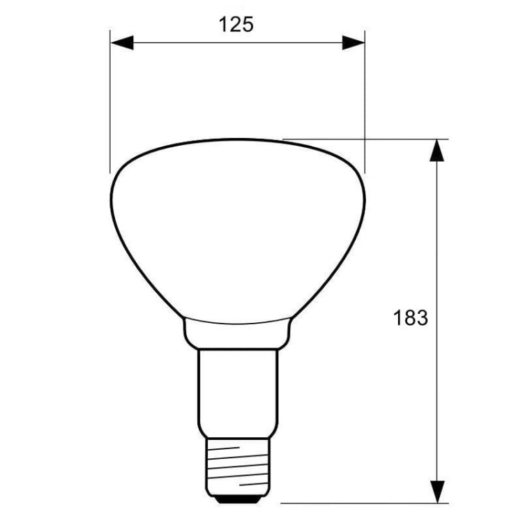 R125 IR 375W E27 230-250V CL