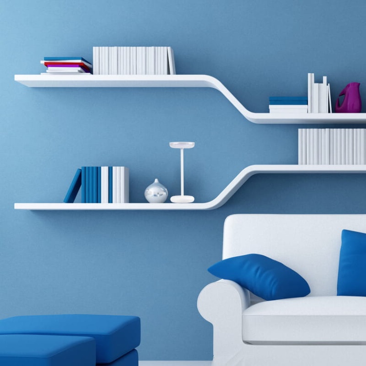 Lampa stołowa LED FLUXY 1,7W 3000K 140lm ściemnialna IP44 biała KANLUX 37310 aranżacja salonu.jpg