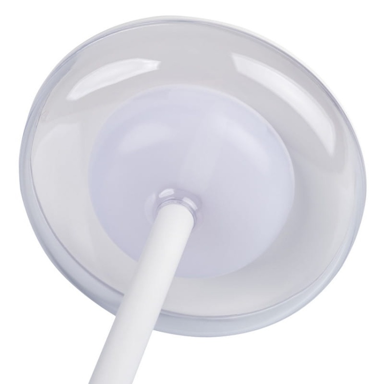 Lampa stołowa LED FLUXY 1,7W 3000K 140lm ściemnialna IP44 biała KANLUX 37310 spód klosza.jpg