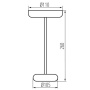 Lampa stołowa LED FLUXY 1,7W 3000K 140lm ściemnialna IP44 niebieska KANLUX 37312 wymiary.jpg